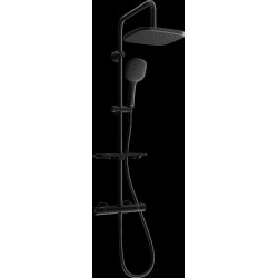 Mexen KT33  Set de  dus  montat pe perete cu cap de  dus  cu efect de ploaie si  baterie termostatica  ,  negru - 771503393-70 Baterie de dus 467680 Mexen