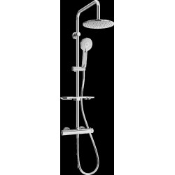 Mexen KT40  Set de  dus  montat pe perete cu cap de  dus  cu efect de ploaie si  baterie termostatica  , chrom - 771504093-00 Baterie de dus 467680 Mexen