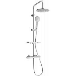 Mexen KT40  Set de  dus  montat pe perete cu cap de  dus  cu efect de ploaie si  baterie termostatica  , chrom - 771504093-00 Baterie de dus 467680 Mexen