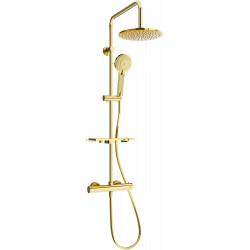 Mexen KT40  Set de  dus  montat pe perete cu cap de  dus  cu efect de ploaie si  baterie termostatica  ,  auriu - 771504093-50 Baterie de dus 467680 Mexen