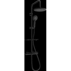 Mexen KT40  Set de  dus  montat pe perete cu cap de  dus  cu efect de ploaie si  baterie termostatica  ,  negru - 771504093-70 Baterie de dus 467680 Mexen