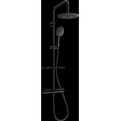 Mexen KT67  Set de  dus  montat pe perete cu cap de  dus  cu efect de ploaie si  baterie termostatica  ,  negru - 771506793-70