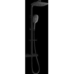 Mexen CQ22  Set de  dus  montat pe perete cu cap de  dus  cu efect de ploaie si  baterie termostatica  ,  negru - 772502295-70