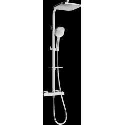 Mexen CQ33  Set de  dus  montat pe perete cu cap de  dus  cu efect de ploaie si  baterie termostatica  , chrom - 772503395-00 Baterie de dus 467680 Mexen