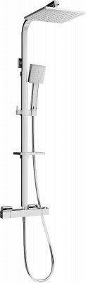 Mexen CQ45  Set de  dus  montat pe perete cu cap de  dus  cu efect de ploaie si  baterie termostatica  , chrom - 772504595-00