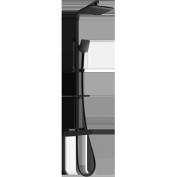 Mexen CQ62  Set de  dus  montat pe perete cu cap de  dus  cu efect de ploaie si  baterie termostatica  ,  negru - 772506295-70