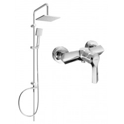 Mexen Tord  set de  dus  montat pe perete cu cap de  dus  cu efect de ploaie si  baterie de  dus   Sabre, chrom - 72140200-00 Baterie de dus 467680 Mexen