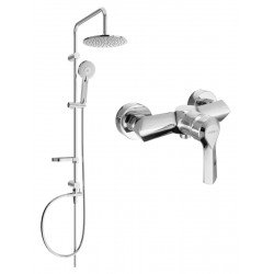 Mexen Carl  set de  dus  montat pe perete cu cap de  dus  cu efect de ploaie si  baterie de  dus   Sabre, chrom - 72140240-00 Baterie de dus 467680 Mexen