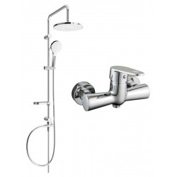 Mexen Erik  set de  dus  montat pe perete cu cap de  dus  cu efect de ploaie si  baterie de  dus   Kama, chrom - 72540205-00 Baterie de dus 467680 Mexen