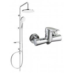 Mexen Erik  set de  dus  montat pe perete cu cap de  dus  cu efect de ploaie si  baterie de  dus   Kama, chrom - 72540205-00 Baterie de dus 467680 Mexen