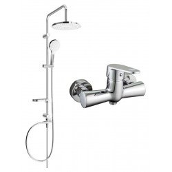 Mexen Erik  set de  dus  montat pe perete cu cap de  dus  cu efect de ploaie si  baterie de  dus   Kama, chrom - 72540205-00 Baterie de dus 467680 Mexen