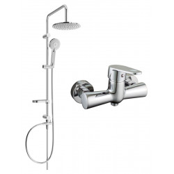 Mexen Carl  set de  dus  montat pe perete cu cap de  dus  cu efect de ploaie si  baterie de  dus   Kama, chrom - 72540240-00 Baterie de dus 467680 Mexen