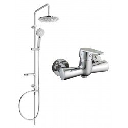 Mexen Carl  set de  dus  montat pe perete cu cap de  dus  cu efect de ploaie si  baterie de  dus   Kama, chrom - 72540240-00 Baterie de dus 467680 Mexen