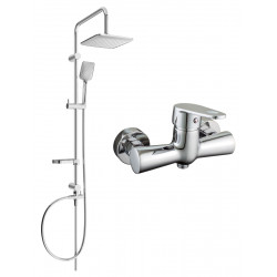 Mexen Sven  set de  dus  montat pe perete cu cap de  dus  cu efect de ploaie si  baterie de  dus   Kama, chrom - 72540262-00 Baterie de dus 467680 Mexen