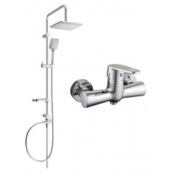 Mexen Sven  set de  dus  montat pe perete cu cap de  dus  cu efect de ploaie si  baterie de  dus   Kama, chrom - 72540262-00 Baterie de dus 467680 Mexen