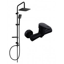 Mexen Sven  set de  dus  montat pe perete cu cap de  dus  cu efect de ploaie si  baterie de  dus   Kama,  negru - 72540262-70 Baterie de dus 467680 Mexen
