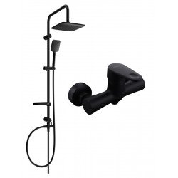 Mexen Sven  set de  dus  montat pe perete cu cap de  dus  cu efect de ploaie si  baterie de  dus   Kama,  negru - 72540262-70 Baterie de dus 467680 Mexen