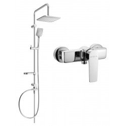 Mexen Sven  set de  dus  montat pe perete cu cap de  dus  cu efect de ploaie si  baterie de  dus   Lynx, chrom - 745940262-00 Baterie de dus 467680 Mexen