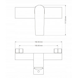 Mexen Erik  set de  dus  montat pe perete cu cap de  dus  cu efect de ploaie si  baterie de  dus   Lynx,  negru - 745940205-70