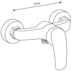 Mexen Tord  set de  dus  montat pe perete cu cap de  dus  cu efect de ploaie si  baterie de  dus   Fabia, chrom - 746540200-00