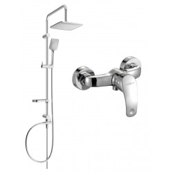 Mexen Sven  set de  dus  montat pe perete cu cap de  dus  cu efect de ploaie si  baterie de  dus   Fabia, chrom - 746540262-00 Baterie de dus 467680 Mexen