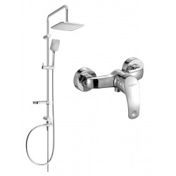 Mexen Sven  set de  dus  montat pe perete cu cap de  dus  cu efect de ploaie si  baterie de  dus   Fabia, chrom - 746540262-00 Baterie de dus 467680 Mexen