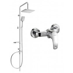 Mexen Sven  set de  dus  montat pe perete cu cap de  dus  cu efect de ploaie si  baterie de  dus   Fabia, chrom - 746540262-00 Baterie de dus 467680 Mexen
