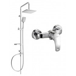 Mexen Sven  set de  dus  montat pe perete cu cap de  dus  cu efect de ploaie si  baterie de  dus   Fabia, chrom - 746540262-00 Baterie de dus 467680 Mexen