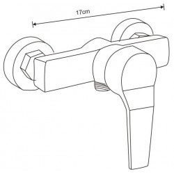 Mexen Carl  set de  dus  montat pe perete cu cap de  dus  cu efect de ploaie si  baterie de  dus   Caro,  negru - 746640240-70