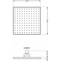 Mexen Uno DR02 set de  dus incastrat  ,  auriu - 71435DR02-50