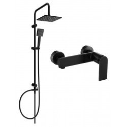 Mexen Tord  set de  dus  montat pe perete cu cap de  dus  cu efect de ploaie si  baterie de  dus   Zero,  negru - 71140200-70 Baterie de dus 467680 Mexen