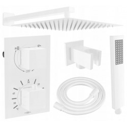 Mexen Cube DR02 set de  dus incastrat   cu  dus  de ploaie 30 cm,  alb - 77502DR0230-20 Baterie de dus 467680 Mexen