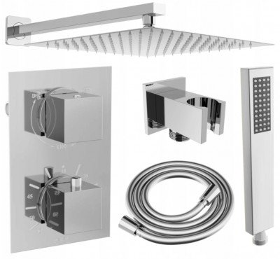 Mexen Cube DR02 set de  dus incastrat   z deszczownic? 25 cm, chrom - 77502DR0225-00