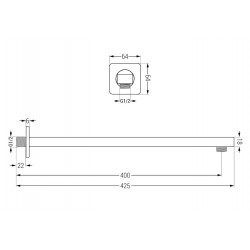 Mexen Cube DR02 set de  dus incastrat   cu  dus  de ploaie 25 cm,  alb - 77502DR0225-20