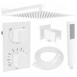 Mexen Cube DR02 set de  dus incastrat   cu  dus  de ploaie 25 cm,  alb - 77502DR0225-20 Baterie de dus 467680 Mexen