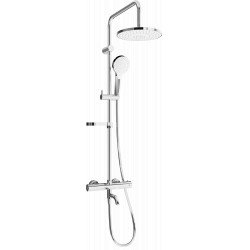 Mexen KX05  un set de Cada- dus  cu cap de  dus  cu efect de ploaie si  robinet termostatic ,  chrom/alb - 779000591-00 Baterie de dus 467680 Mexen