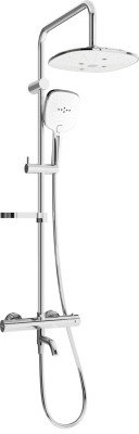 Mexen KX17  un set de Cada- dus  cu cap de  dus  cu efect de ploaie si  robinet termostatic ,  chrom/alb - 779001791-02