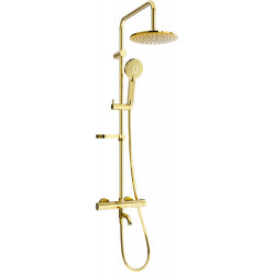 Mexen KX40  un set de Cada- dus  cu cap de  dus  cu efect de ploaie si  robinet termostatic ,  auriu - 779004091-50 Baterie de dus 467680 Mexen
