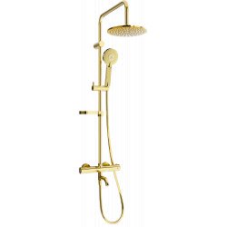 Mexen KX40  un set de Cada- dus  cu cap de  dus  cu efect de ploaie si  robinet termostatic ,  auriu - 779004091-50 Baterie de dus 467680 Mexen