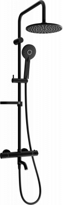 Mexen KX40  un set de Cada- dus  cu cap de  dus  cu efect de ploaie si  robinet termostatic ,  negru - 779004091-70