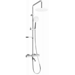 Mexen KX67  un set de Cada- dus  cu cap de  dus  cu efect de ploaie si  robinet termostatic ,  chrom/alb - 779006791-00 Baterie de dus 467680 Mexen