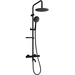 Mexen KX67  un set de Cada- dus  cu cap de  dus  cu efect de ploaie si  robinet termostatic ,  negru - 779006791-70 Baterie de dus 467680 Mexen