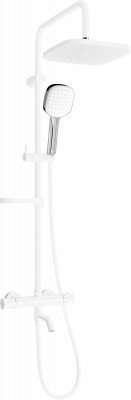 Mexen KX33  un set de Cada- dus  cu cap de  dus  cu efect de ploaie si  robinet termostatic ,  alb/chrom - 779003391-21