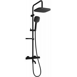 Mexen KX33  un set de Cada- dus  cu cap de  dus  cu efect de ploaie si  robinet termostatic ,  negru - 779003391-70 Baterie de dus 467680 Mexen