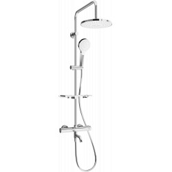 Mexen KT05  un set de Cada- dus  cu cap de  dus  cu efect de ploaie si  robinet termostatic ,  chrom/alb - 779000593-00 Baterie de dus 467680 Mexen