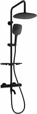 Mexen KT17  un set de Cada- dus  cu cap de  dus  cu efect de ploaie si  robinet termostatic ,  negru - 779001793-70