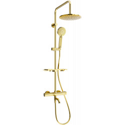 Mexen KT40  un set de Cada- dus  cu cap de  dus  cu efect de ploaie si  robinet termostatic ,  auriu - 779004093-50 Baterie de dus 467680 Mexen