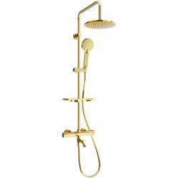 Mexen KT40  un set de Cada- dus  cu cap de  dus  cu efect de ploaie si  robinet termostatic ,  auriu - 779004093-50 Baterie de dus 467680 Mexen