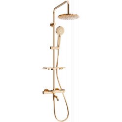 Mexen KT40  un set de Cada- dus  cu cap de  dus  cu efect de ploaie si  robinet termostatic , rose auriu - 779004093-60 Baterie de dus 467680 Mexen