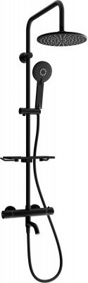 Mexen KT40  un set de Cada- dus  cu cap de  dus  cu efect de ploaie si  robinet termostatic ,  negru - 779004093-70